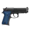 Guuun G10 Grips for Beretta 92/96 Compact, Tactical Sunburst Texture - Blue/Black view 4