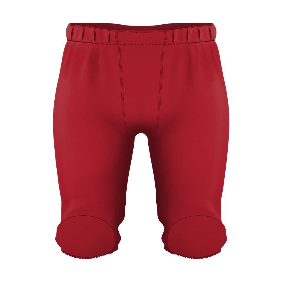 Alleson Athletic Boys' Youth Integrated Knee Pad Football Pant, Red,, Medium