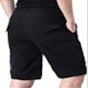 EXEKE Men's Lightweight Hiking Shorts Stretch Quick Dry Cargo Shorts with Multi Pocket 267-5XL/Black 40-41 view 3