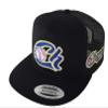Charros De Jalisco Logo obalado 3 Logos 2? al lado derecho hat Black mesh view 2