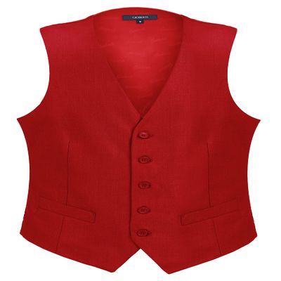 Gioberti Men's Formal Suit Vest Fit for Business or Casual Dress, Red, 2X-Large