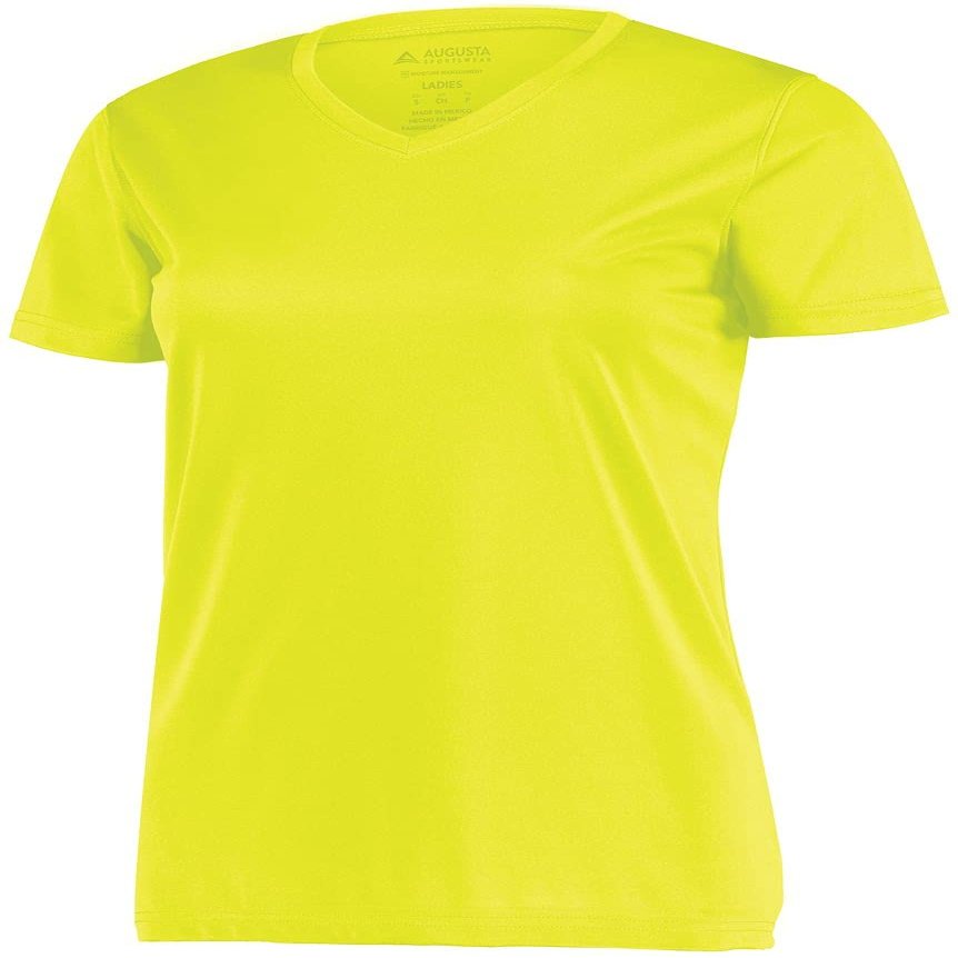 Augusta Sportswear Women's Wicking Tee Shirt, Safety Yellow, Small