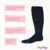 MeMoi Girls' Cuffed Opaque Knee High Socks Navy 8-9 view 3