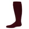 MeMoi Girls' Cuffed Opaque Knee High Socks Dark Maroon 7-8 view 1
