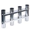 4 Rod Fishing Rod Rack for Boat, Stainless Steel Rod Holder 4 Tubes Linked Fishing Pole Holder for Boat Marine view 1