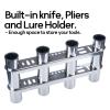 4 Rod Fishing Rod Rack for Boat, Stainless Steel Rod Holder 4 Tubes Linked Fishing Pole Holder for Boat Marine view 3