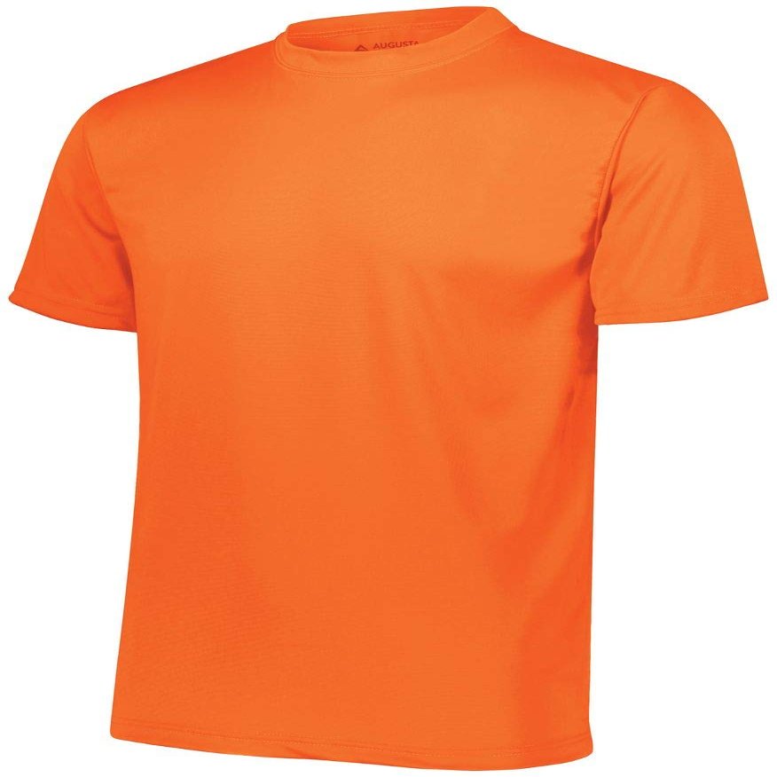 Augusta Sportswear Men's Wicking Tee Shirt, Electric Orange, Medium