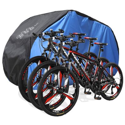 Aiskaer Bike Cover for 2-3 Bikes - Outdoor Waterproof Bicycle Storage with Lock Hole - Heavy Duty, Ripstop Material 210D