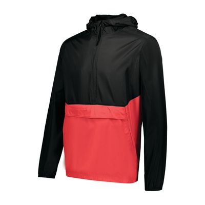 Holloway Pack Pullover, Black/Scarlet, M