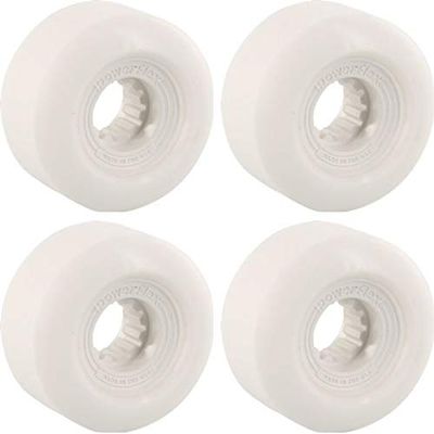 Powerflex Skateboards Gumball White Skateboard Wheels - 52mm 83b (Set of 4)