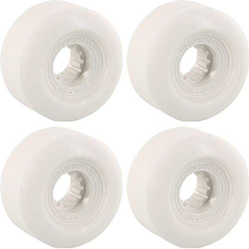Powerflex Skateboards Gumball White Skateboard Wheels - 52mm 83b (Set of 4)