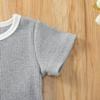 Nokpsedcb Newborn Kids Baby Girls Cute Strap Solid Color Romper Bodysuit Top+Drawstring Bottoms Shorts Pants 2Pcs Outfits Set (0-6 Months, A-Grey) view 4