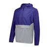 Holloway Pack Pullover, Purple/Athletic Grey, 3XL view 1
