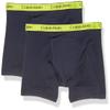 Calvin Klein Kids Boys' Performance Boxer Brief Underwear 2-Pack, Black Iris, Medium view 1