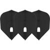 LSTYLE Dart Flights - L3 PRO KAMI Shape - Black | 2-Pack (6 Flights) | for Soft & Steel Tip Darts view 3