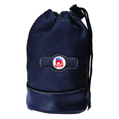 Clip Wipes Republican Golf Pouch with Drawstrings (Black-GOP)