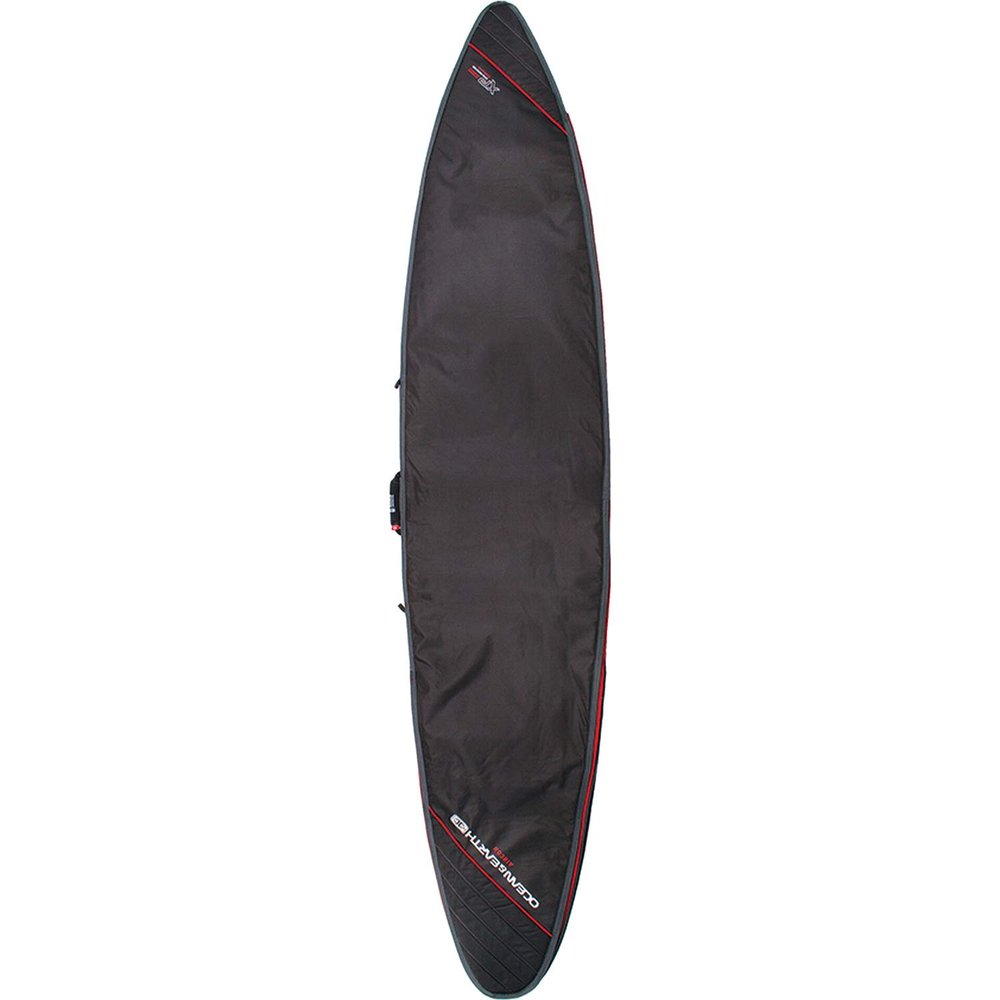 Ocean & Earth Aircon Black/Red Gun Surfboard Bag - Fits 1 Board - 11'