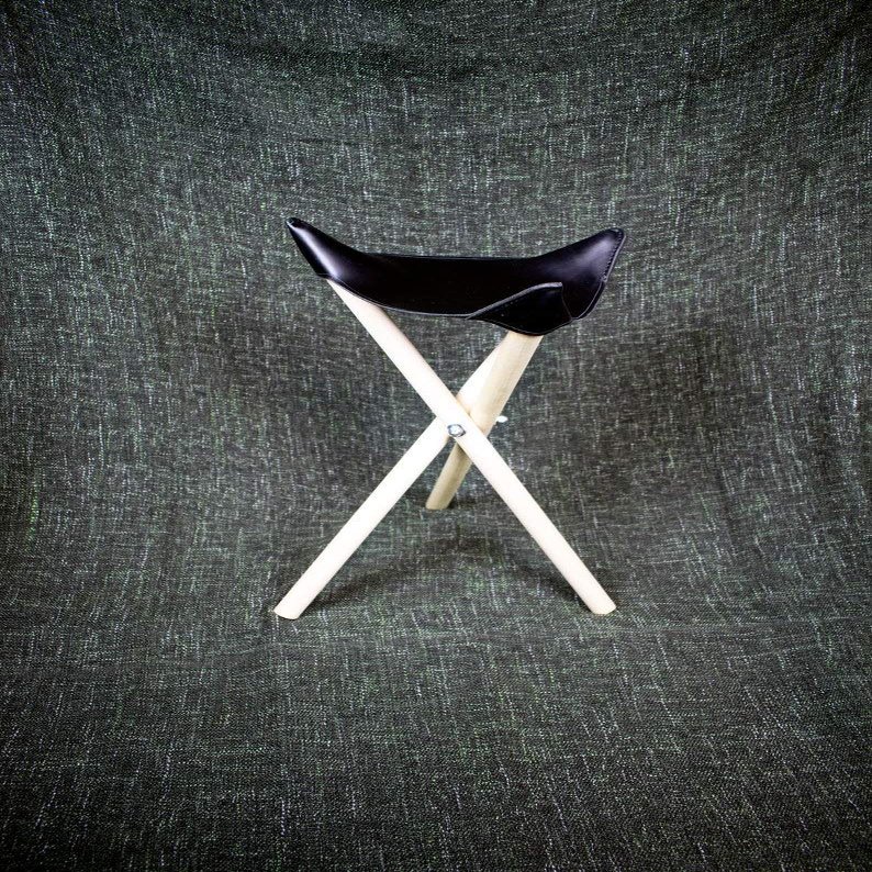 Handmade Leather Camp Stool