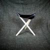 Handmade Leather Camp Stool view 1