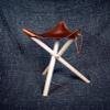 Handmade Leather Camp Stool view 2