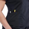 Cherokee Scrubs for Women V-Neck Scrub Top with 2 Pockets, Ultra Soft Stretch, Durable Easy Care Medical Uniform - WW612P, XS Petite, Black view 3