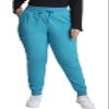EDS Essentials Jogger Scrubs for Women, Drawstring Scrub Pants DK065, XXS, Teal Blue view 1