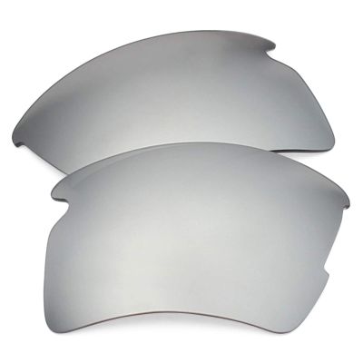 OYEX Polarized Replacement Lenses for Oakley Flak 2.0 XL OO9188 Sunglass - Silver Titanium Mirror