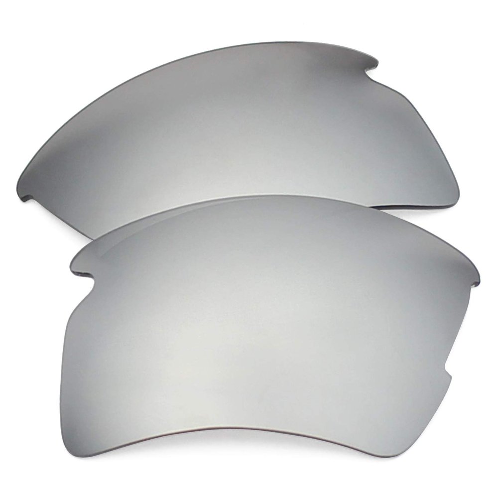 OYEX Polarized Replacement Lenses for Oakley Flak 2.0 XL OO9188 Sunglass - Silver Titanium Mirror
