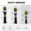 Scott Edward Custom Golf Headcovers 4 Counts for Woods and Driver Fit Drivers(460CC) Fairways Hybrids/Utility view 3