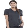 Cherokee Scrubs for Women V-Neck Scrub Top with 2 Pockets, Ultra Soft Stretch, Durable Easy Care Medical Uniform - WW612P, XXS Petite, Pewter view 1