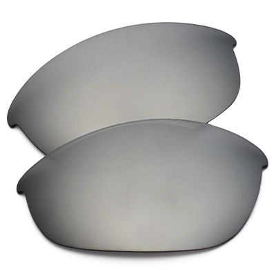 OYEX Polarized Replacement Lenses for Oakley Half Jacket Sunglass - Silver Titanium Mirror