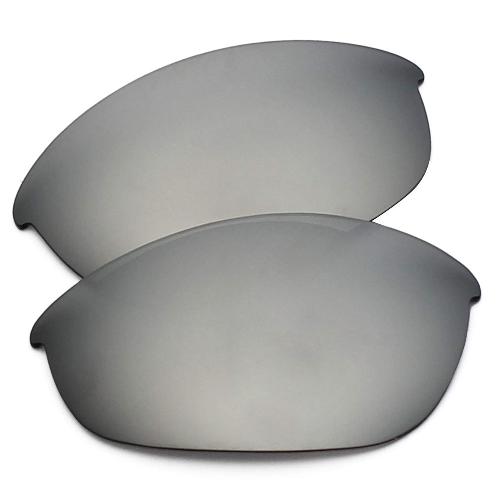 OYEX Polarized Replacement Lenses for Oakley Half Jacket Sunglass - Silver Titanium Mirror