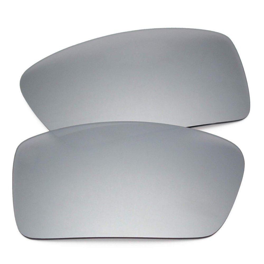 OYEX Polarized Replacement Lenses for Oakley Gascan OO9014 Sunglass - Silver Titanium Mirror