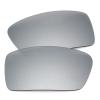 OYEX Polarized Replacement Lenses for Oakley Gascan OO9014 Sunglass - Silver Titanium Mirror view 1