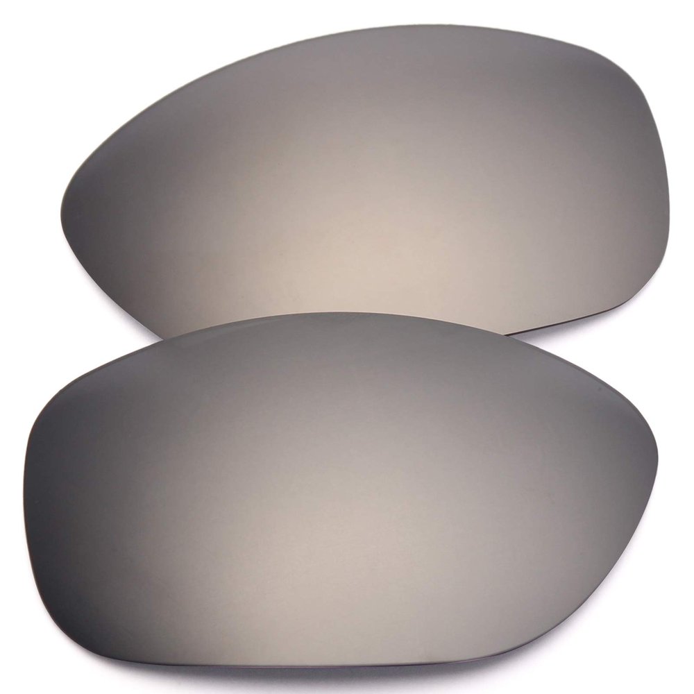 OYEX Polarized Replacement Lenses for Oakley Pit Bull OO9127 Sunglass - Silver Titanium Mirror