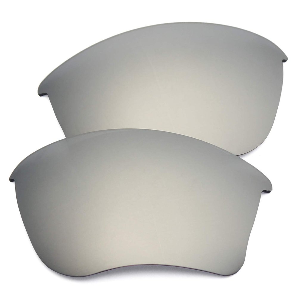 OYEX Polarized Replacement Lenses for Oakley Half Jacket XLJ Sunglass - Silver Titanium Mirror