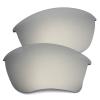 OYEX Polarized Replacement Lenses for Oakley Half Jacket XLJ Sunglass - Silver Titanium Mirror view 1