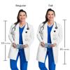 Cherokee Women's Lab Coat Modern Classic Fit 33" & 35" Doctors Coat with 3 Pockets CK452T, L Tall, White view 3