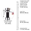 AW 9.25 FT Portable Dance Pole Kit Static Spinning Pole Dancing Pole for Home Removable 45mm Dance Pole Gym Party Club Exercise Fitness Silver, Max Load 1102 Lbs view 4