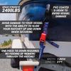 Heavy Duty Ratchet Boat Straps (Pack of 2) - 2,400lbs Break - 1" x 4' UV Treated Transom Tie Down Straps for Boats & Jet Skis - Made in New Zealand view 2