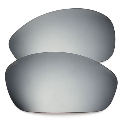 OYEX Polarized Replacement Lenses for Oakley Monster Dog Sunglass - Silver Titanium Mirror