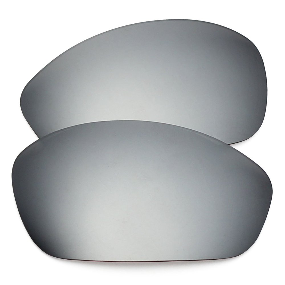 OYEX Polarized Replacement Lenses for Oakley Monster Dog Sunglass - Silver Titanium Mirror