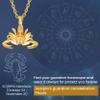 12 Zodiac Necklace Womens 3d Gold Horoscope Constellation Scorpio Pendant, Valentine's Gift for Mom/Daughter/Wife view 3