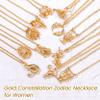 12 Zodiac Necklace Womens 3d Gold Horoscope Constellation Scorpio Pendant, Valentine's Gift for Mom/Daughter/Wife view 4