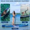 SereneLife Inflatable Stand Up Paddle Board - Wide Stable Design, Non-Slip Deck for Adults & Youth with Premium Paddle Board Accessories: Carry Bag, Dual Action Pump, Paddle, Ankle Leash - 10'6" view 2