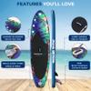 SereneLife Inflatable Stand Up Paddle Board - Wide Stable Design, Non-Slip Deck for Adults & Youth with Premium Paddle Board Accessories: Carry Bag, Dual Action Pump, Paddle, Ankle Leash - 10'6" view 3