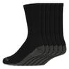 Genuine-Dickies Men's Dri-Tech Premium Performance Crew Work Sock 6-Pair-Pack (Black, Shoe Size 12-15) view 3
