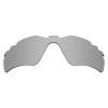 OYEX Polarized Replacement Lenses for Oakley Radar Path Vented Sunglass - Silver Titanium Mirror view 1