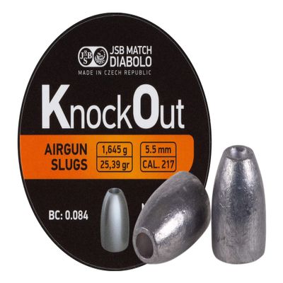 JSB Knockout Slugs .217 Cal, 25.39gr, Hollowpoint, 200ct