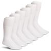 Carolina Ultimate Men's Sport Cushion Mid Calf Tube Socks 6 Pack, White, Large view 1